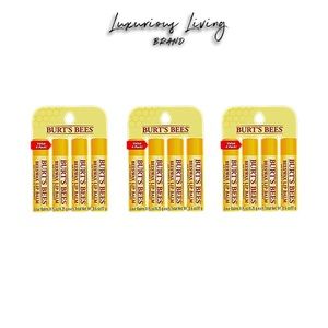 (3) Burt's Bees Original Beeswax Lip Balm 4pk